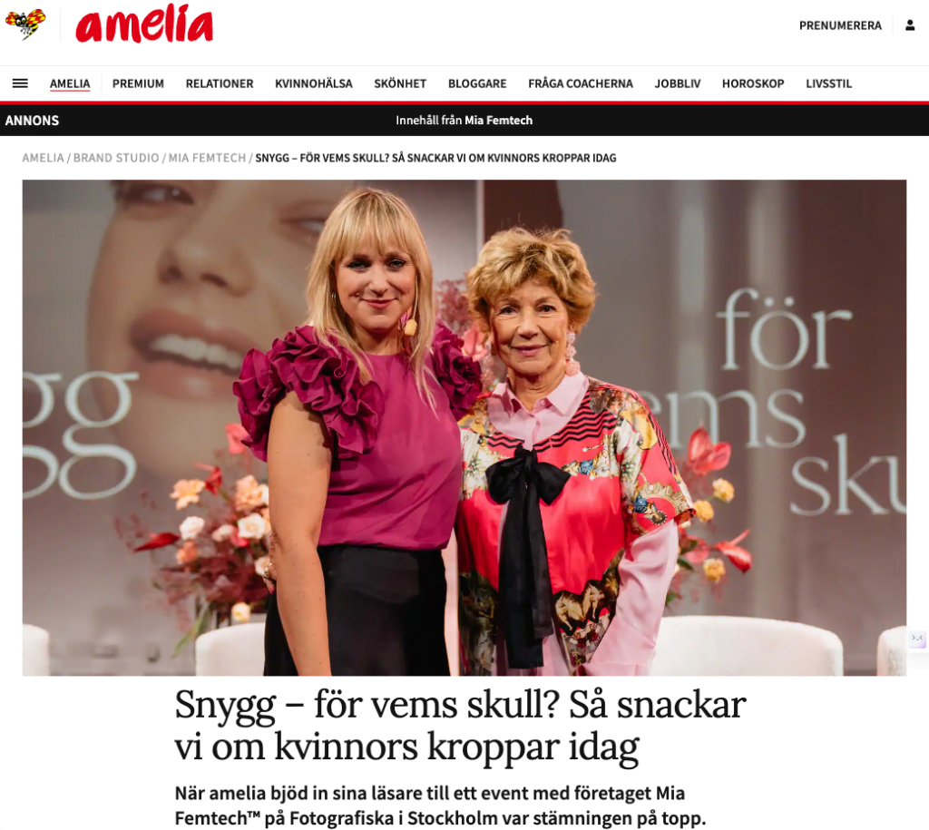 Mia Femtech event med Amelia på Fotografiska i Stockholm